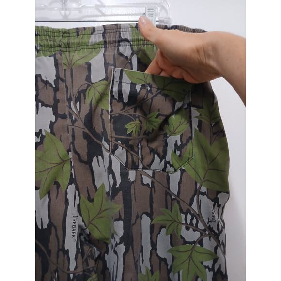 Kushi of Beverly Hills Treebark Camo Pants XL Hunting Forest Leaves Gorp Vintage - Picture 6 of 16